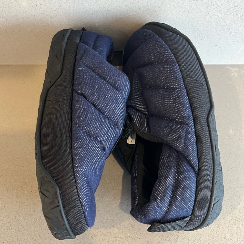 NEW The North Face Men's Nuptse Mule Slippers Shoes Dark Denim TNF Black Size 10 - Picture 10 of 13